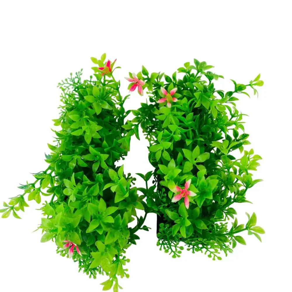 Penn Plax Aquarium Fish Tank Plant Medium Green/Pink Bunch Plant (2 pack)
